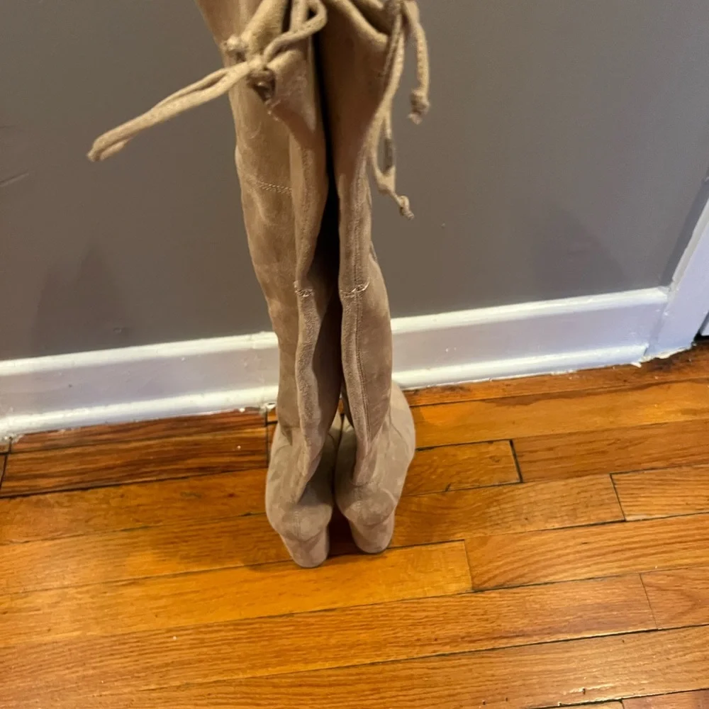 Women's Tan Over-the-Knee Boots - Picture 2 of 7
